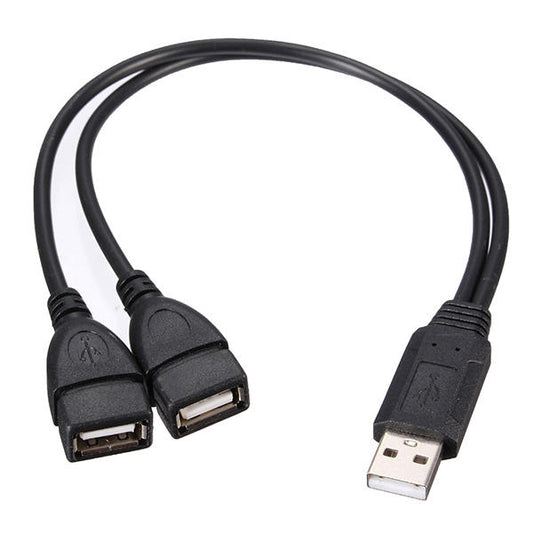 USB 2.0 Male to dual female Jack. Y splitter