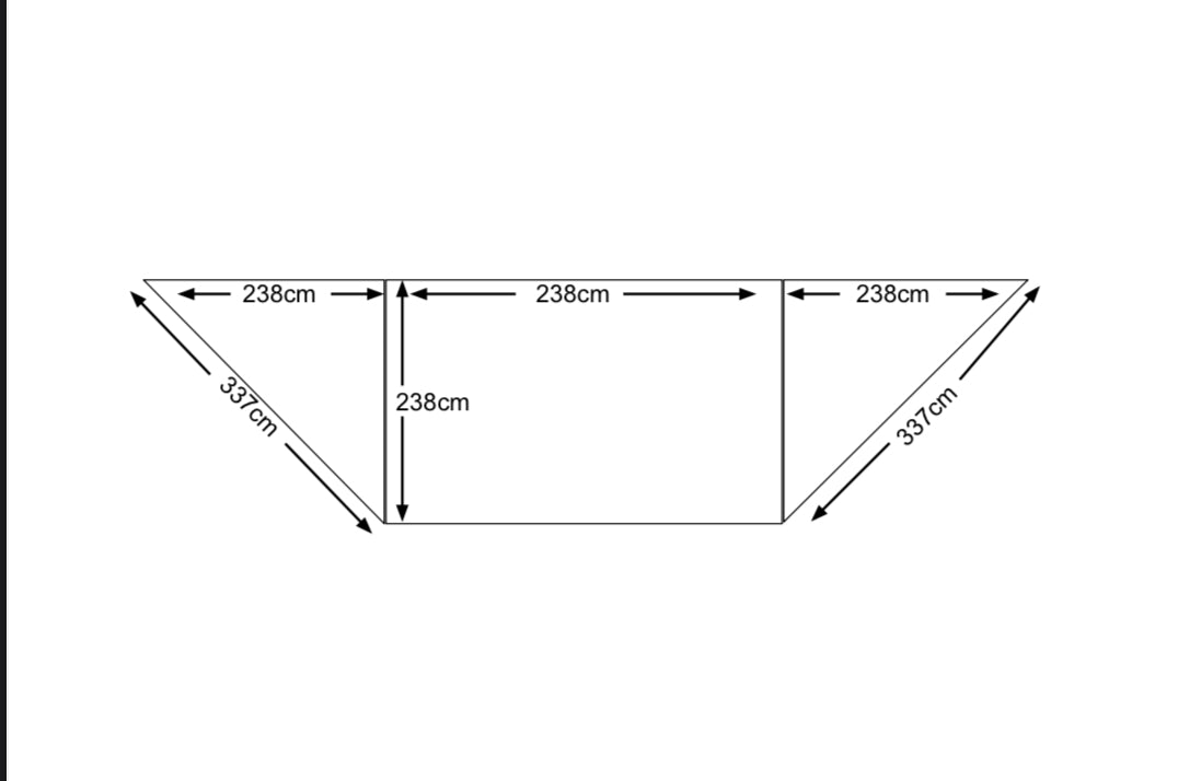 180 Free standing awning